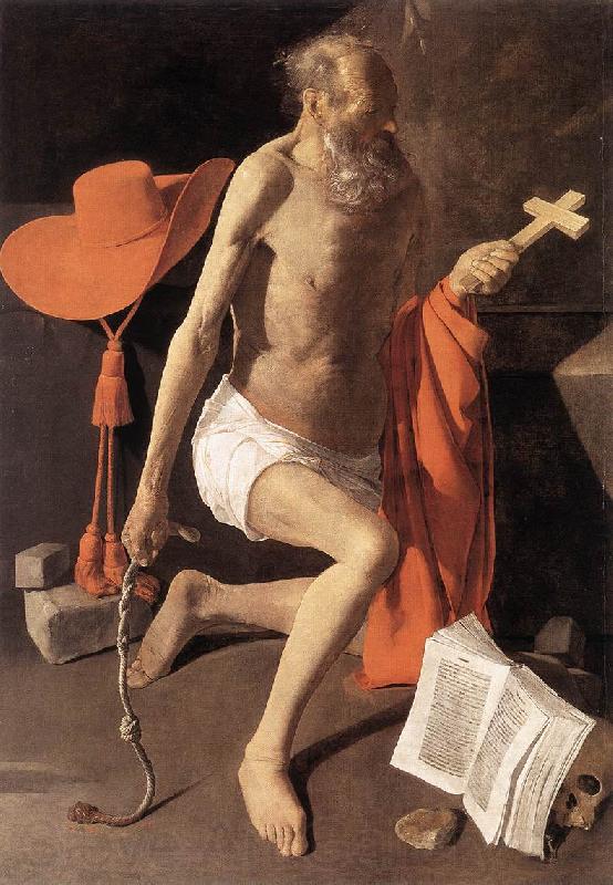 LA TOUR, Georges de Penitent St Jerome Spain oil painting art